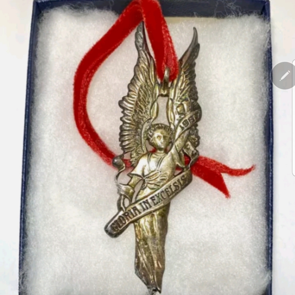 DeMatteo 1987 Sterling Silver USHS Gloria In Excelsis Angel 3"